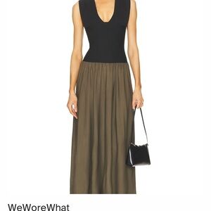 WeWoreWhat Black and Brown Maxi Dress